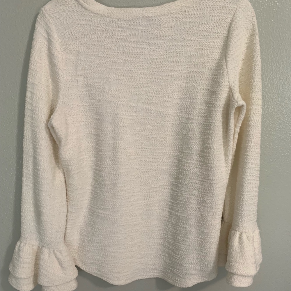 St. John’s Bay Long Ruffle Bell Sleeve Sweater